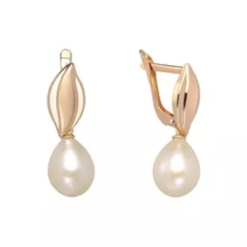 Золотые серьги с жемчугом