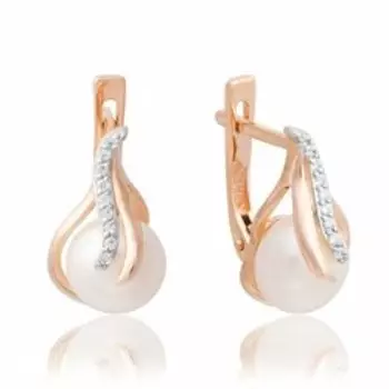 Золотые серьги с жемчугом