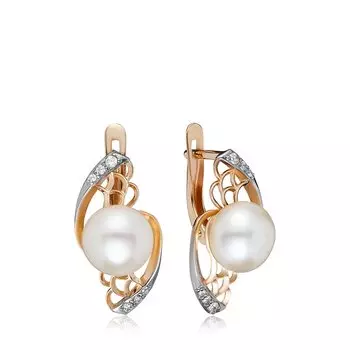 Золотые серьги с жемчугом