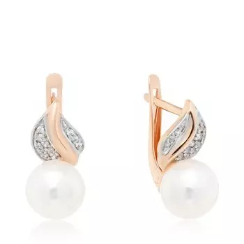 Золотые серьги с жемчугом