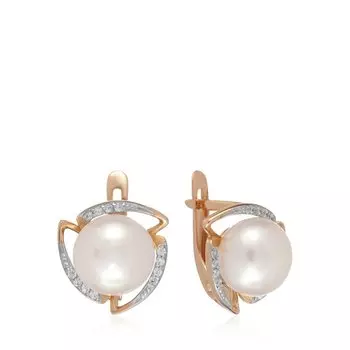 Золотые серьги с жемчугом