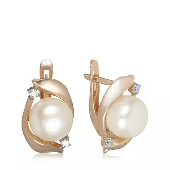 Золотые серьги с жемчугом