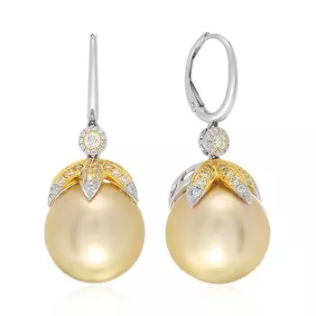 Золотые серьги с жемчугом