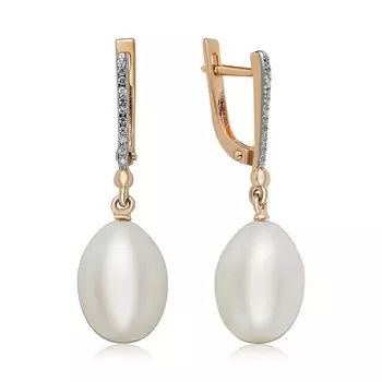 Золотые серьги с жемчугом