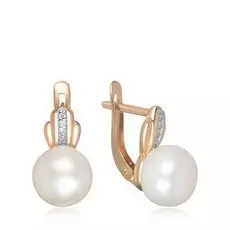 Золотые серьги с жемчугом