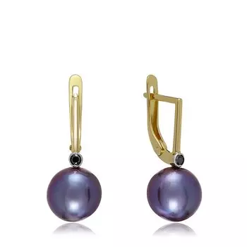 Золотые серьги с жемчугом