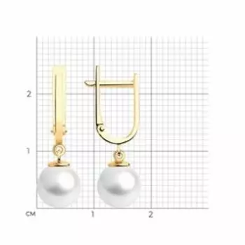 Серьги из золота с жемчугом