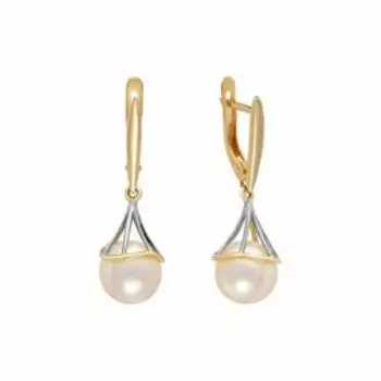 Золотые серьги с жемчугом