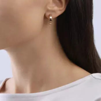 Золотые серьги "Сердечки"