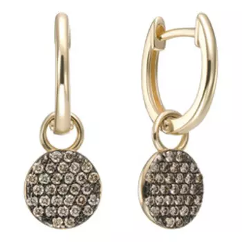 Золотые серьги-трансформер с бриллиантами