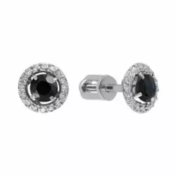 Золотые серьги-трансформеры с сапфирами и бриллиантами