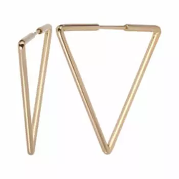 Золотые серьги "Треугольники"