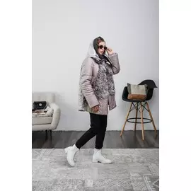 Дубленка с отделкой из меха тосканы