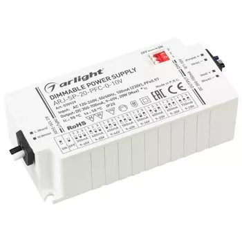 Блок питания Arlight ARJ-SP-20-PFC-0-10V 9-45V 20W IP20 0,35-0,7A 030929
