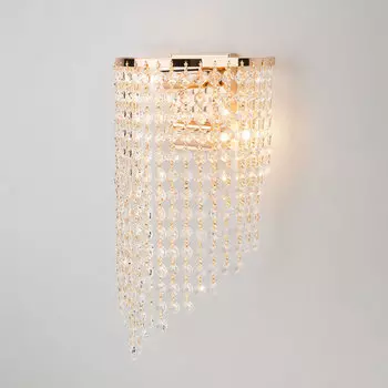 Бра Eurosvet 3102/2 золото/прозрачный хрусталь Strotskis