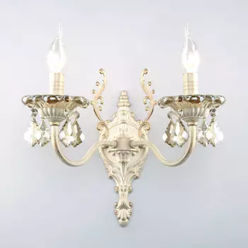 Бра Eurosvet 3281/2 белый с золотом/тонированный хрусталь Strotskis