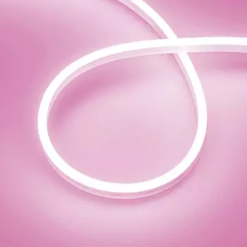 Гибкий неон Arligh 10W/m 120LED/m 2835SMD розовый 5M AURORA-PS-A120-12x6mm 24V Pink 036677