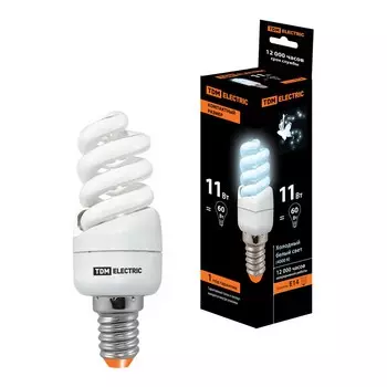 Лампа энергосберегающая TDM Electric Е14 11W 4000K матовая SQ0323-0176