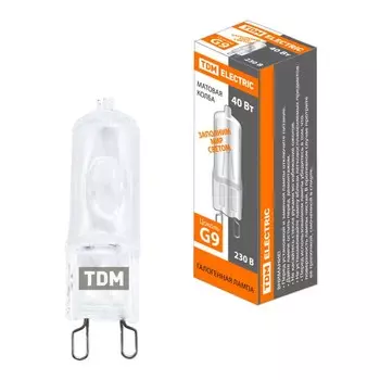 Лампа галогенная TDM Electric G9 40W 3000K матовая SQ0341-0057
