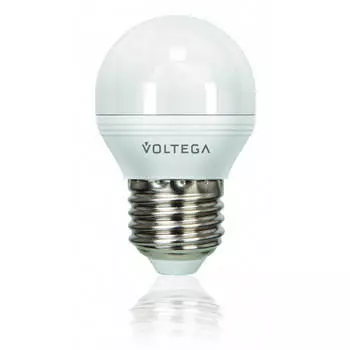Лампа светодиодная диммируемая Voltega E27 6W 4000К матовая VG2-G2E27cold6W-D 5496