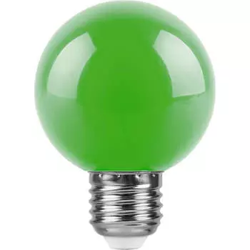 Лампа светодиодная Feron E27 3W зеленая LB-37125907