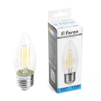 Лампа светодиодная Feron LB-713 Свеча E27 11W 6400K 38274