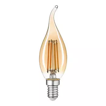 Лампа светодиодная филаментная Thomson E14 11W 2400K свеча на ветру прозрачная TH-B2120