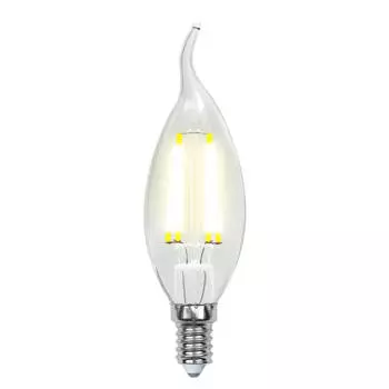 Лампа светодиодная филаментная Uniel E14 6W 4000K прозрачная LED-CW35-6W/NW/E14/CL GLA01TR UL-00002229