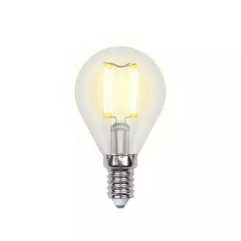 Лампа светодиодная филаментная Uniel E14 7,5W 4000K прозрачная LED-G45-7,5W/NW/E14/CL GLA01TR UL-00003254