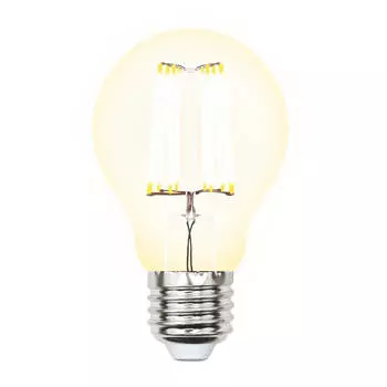 Лампа светодиодная филаментная Uniel E27 10W 3000K прозрачная LED-A60-10W/WW/E27/CL PLS02WH UL-00002625