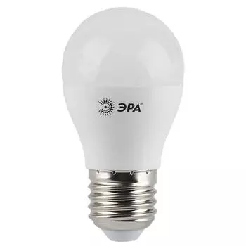 Лампа светодиодная ЭРА E27 5W 4000K матовая LED P45-5W-840-E27 Б0028488