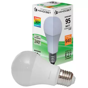 Лампа светодиодная Наносвет E27 11W 3000K матовая LE-GLS-100/E27/930 L164