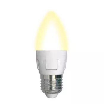 Лампа светодиодная Uniel E27 7W 3000K матовая LED-C37 7W/WW/E27/FR PLP01WH UL-00002414