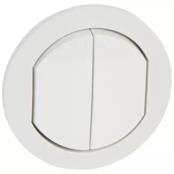 Лицевая панель Legrand Celiane выключателя двухклавишного белая 067802