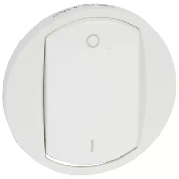 Лицевая панель Legrand Celiane выключателя одноклавишного белая 068001