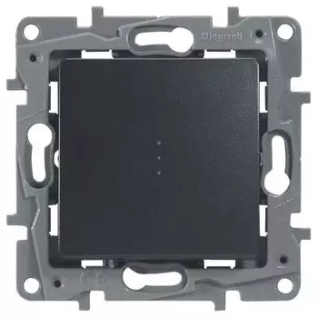Переключатель одноклавишный Legrand Etika с подсветкой 10A 250V антрацит 672615