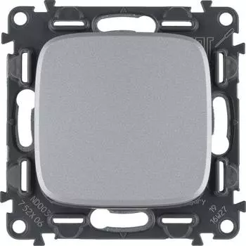 Переключатель одноклавишный Legrand Valena Allure 10А 250В алюминий 752906