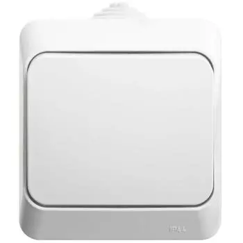 Переключатель одноклавишный проходной Schneider Electric Этюд 10A 250V белый BA10-046B