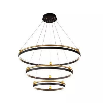 Подвесная люстра Crystal Lux FERNANDO SP158W LED D400+600+800 BLACK/GOLD