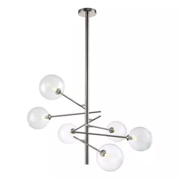 Подвесная люстра Crystal Lux MARCOS SP6 NICKEL