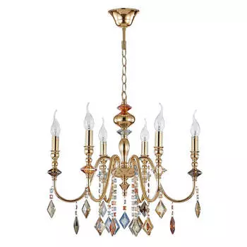 Подвесная люстра Crystal Lux Mercedes SP6 Gold/Color