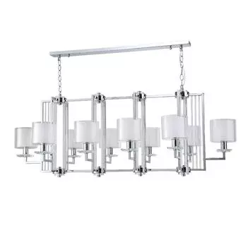 Подвесная люстра Crystal Lux Nicolas SP10 L1300 Nickel/White
