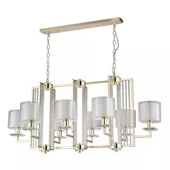 Подвесная люстра Crystal Lux Nicolas SP8 L1000 Gold/White