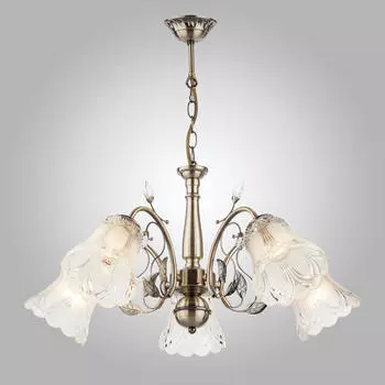 Подвесная люстра Eurosvet 30009/5 античная бронза