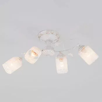 Подвесная люстра Eurosvet 30053/4 белый с золотом