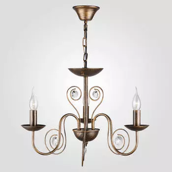 Подвесная люстра Eurosvet 60018/3 черный с золотом