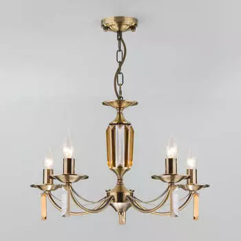 Подвесная люстра Eurosvet 60087/5 античная бронза