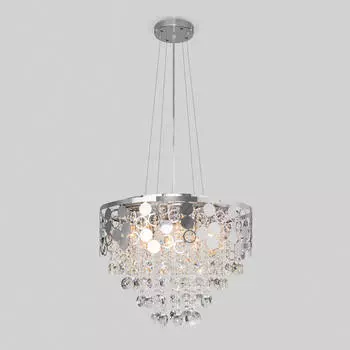 Подвесная люстра Eurosvet Lianna 10114/8 хром/прозрачный хрусталь Strotskis