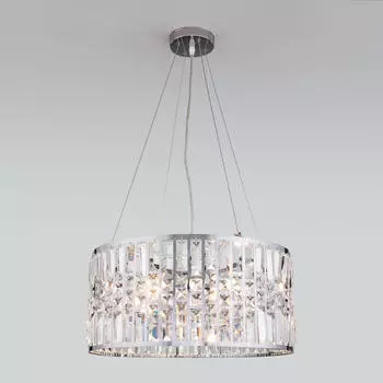Подвесная люстра Eurosvet Lory 10116/5 хром/прозрачный хрусталь Strotskis