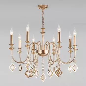 Подвесная люстра Eurosvet Telao 10120/8 золото/тонированный хрусталь Strotskis Smart